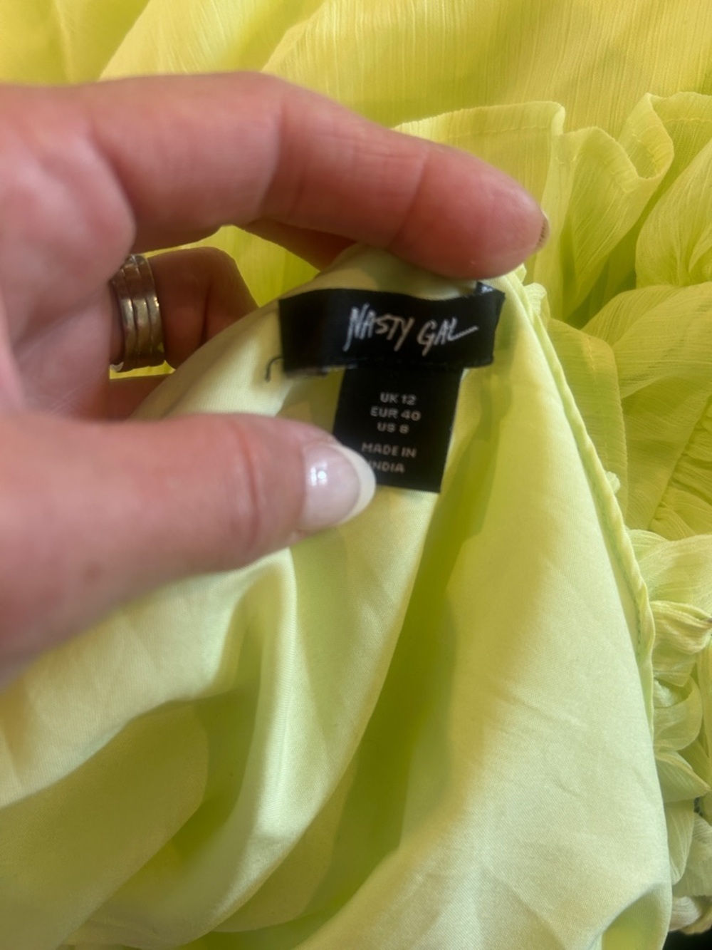 Nasty Gal Tiered Ruffle Chiffon Maxi Dress - Picture 5 of 6